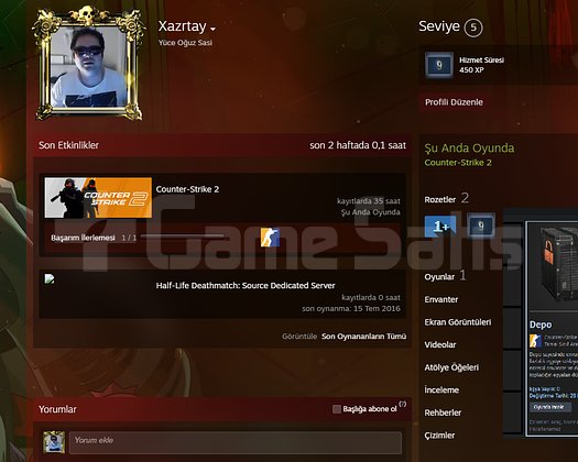 9 YILLIK PROFİL TEMA KARTLA 200 USD YATIRILMIŞ CS2
