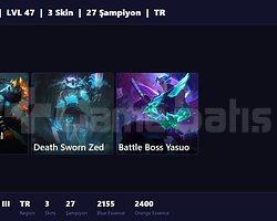 TR / 47 LVL + 3 SKİN + BRONZE III !!