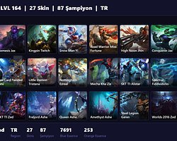 TR / 164 LVL + 27 SKİN + UNRANKED !!