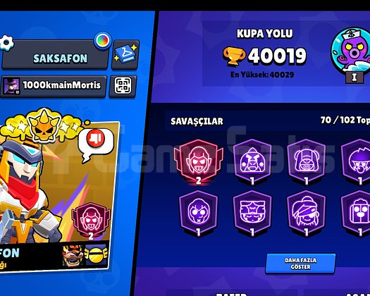 2K MORTİS 40 BİN KUPA 20 YE YAKIN 1 K KARAKTER !!!