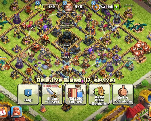 DOLU DOLU CLASH OF CLANS HESABI