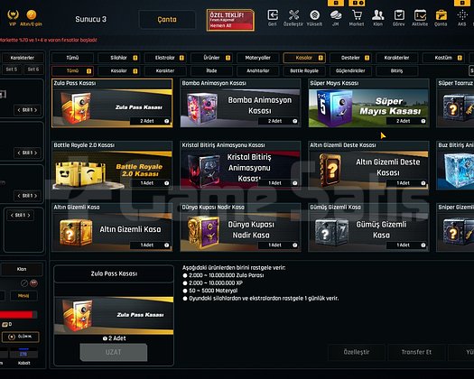 38K Materyalli 63 Seviye Zula Hesabı
