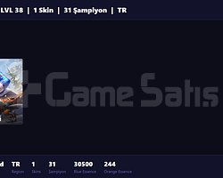 TR/ 38 LVL + 1 SKİN + FRESH + RANK HAZIR + ONAYSIZ