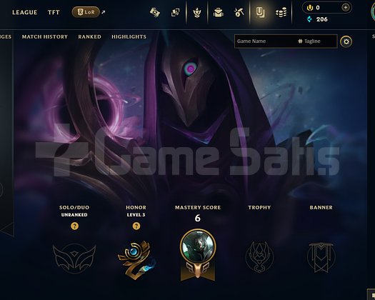 EUW Unranked | 6 Kostüm - 46 Hero | LoL Hesap