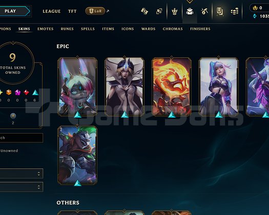 EUW Unranked | 9 Kostüm - 34 Hero | LoL Hesap