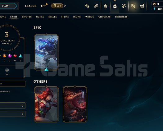 EUW Unranked | 3 Kostüm - 49 Hero | LoL Hesap