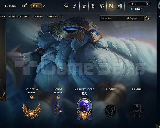 EUW Gold 1 | 5 Kostüm - 20K Mö | LoL Hesap
