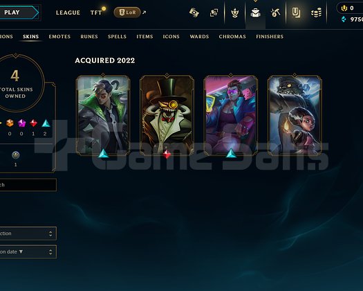 EUW Unranked | 4 Kostüm - 55 Hero | LoL Hesap