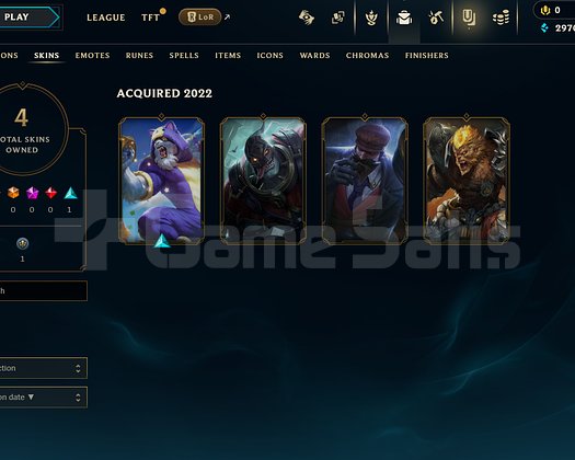 EUW Unranked | 4 Kostüm - 35 Hero | LoL Hesap