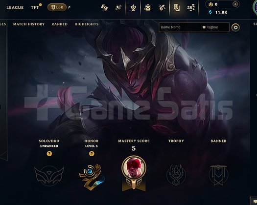 EUW Unranked | 1 Kostüm - 11K Mö | LoL Hesap