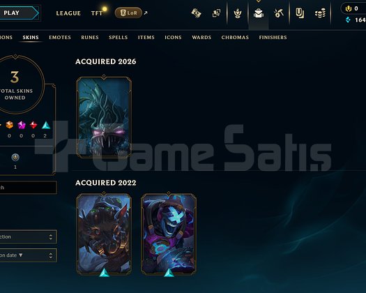 EUW Unranked | 3 Kostüm - 32 Hero | LoL Hesap