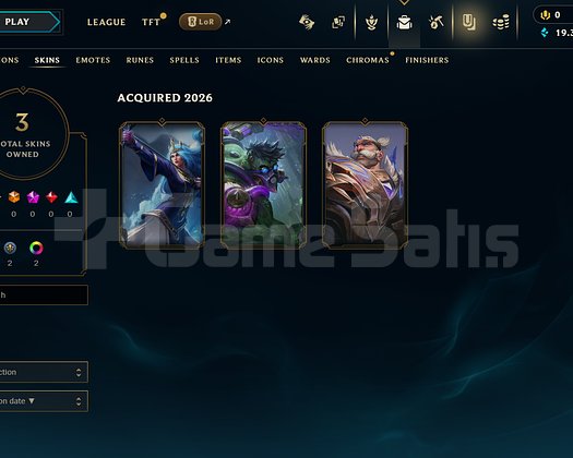EUW Silver 4 | 3 Kostüm - 19K Mö | LoL Hesap