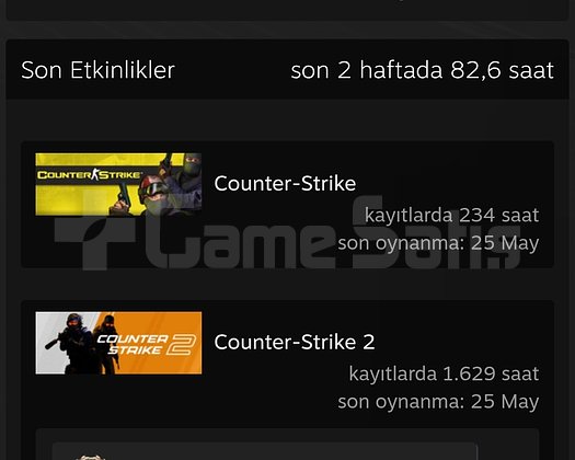 Cs2 1.629 saat 8 madalyalı mainlik hesap