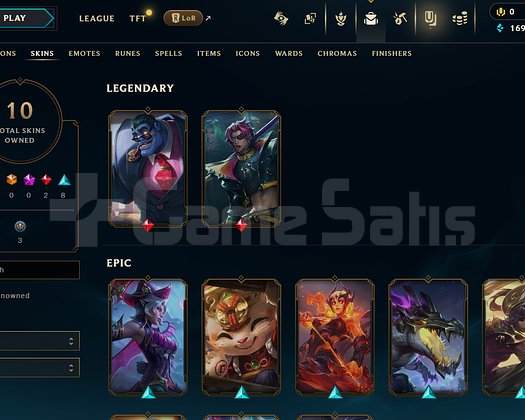 EUW Unranked | 10 Kostüm - 103 Hero | LoL Hesap
