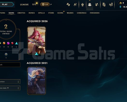 EUW Unranked | 2 Kostüm - 18K Mö | LoL Hesap