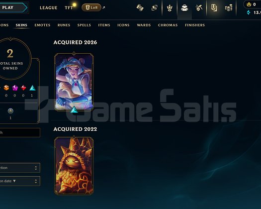 EUW Unranked | 2 Kostüm - 13K Mö | LoL Hesap