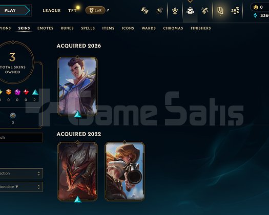 EUW Unranked | 3 Kostüm - 39 Hero | LoL Hesap