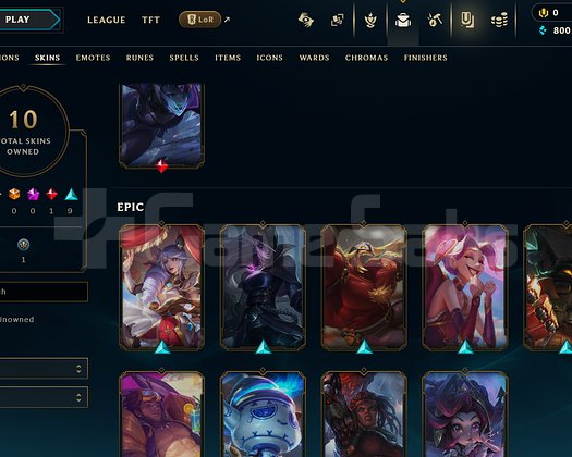 EUW Unranked | 10 Kostüm - 41 Hero | LoL Hesap