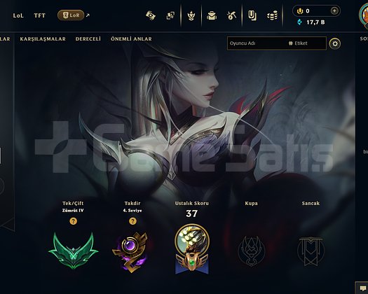 EUW EMERALD 4 76WR +30LP 6 KOSTÜM 17K MAVIOZ S11