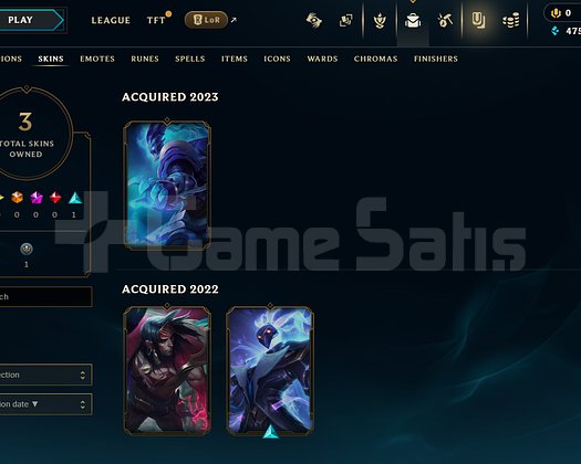 EUW Unranked | 3 Kostüm - 38 Hero | LoL Hesap