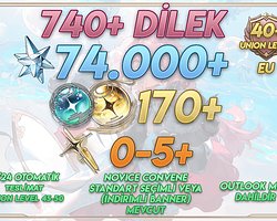 EU UL45+ | 740+ Wish 74000+ Astrite + 170 Tides