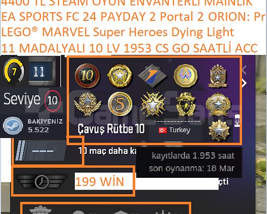 11 MADALYALI 10 LV 1953 CS 2 SAATLİ EA SPORTS FC