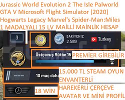 1 MADALYALI 15 LV GTA V Hogwarts Legacy Microsoft
