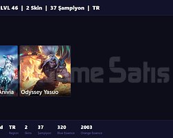 TR / 46 LVL + 2 SKİN + RANK HAZIR !!