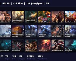 TR / 95 LVL + 124 SKİN + BRONZE IV !!