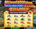 80 LEVEL 6000 DEPO FULL MALZEME DOLU HESAP