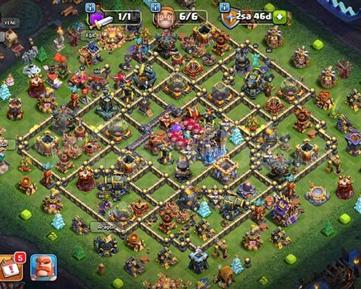 TH18 YARI MAX 186 SEVİYE 6 İNŞAATÇILI HESAP
