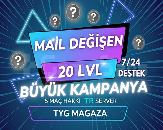 TR +20 LVL UNRANKED - MAİL DEĞİŞEN - FRESH- +5 MAÇ