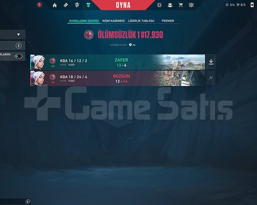 IMMORTAL FULL SKINLI HESAP