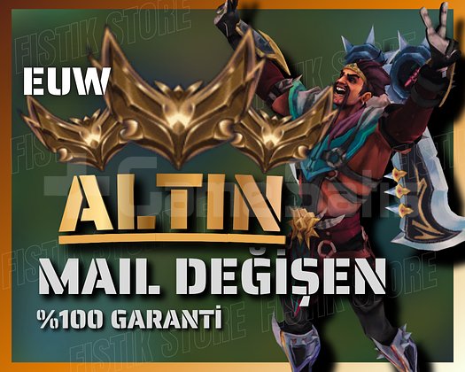 EUW / ALTIN - HESAP + HANDMADE + MAİL DEĞİŞEN