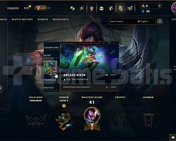 EUW 21 LEVEL HANDMADE 1 SKIN RIVEN