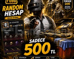 PUBG RANDOM HESAP 500 TL