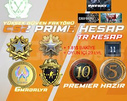 TR HESAP/6 MADALYA+664SAAT+ 11 YIL +FACEIT+ 3 OYUN