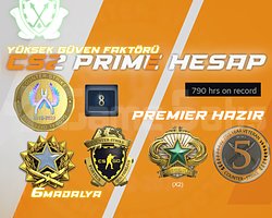 6 MADALYA + 790 SAAT + FACEIT + PREMIER HAZIR CS2
