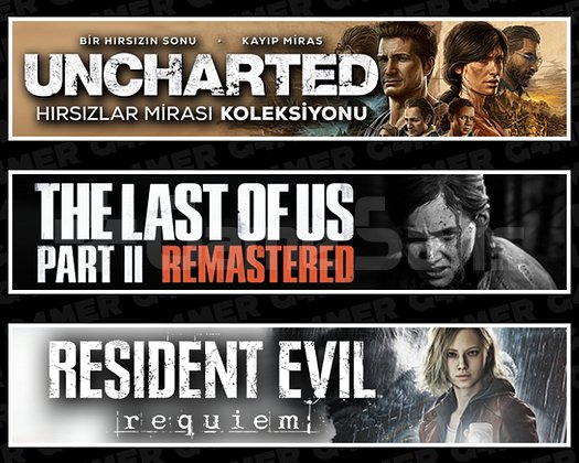 Uncharted + Last Of Us 2 + Resident Evil Requiem
