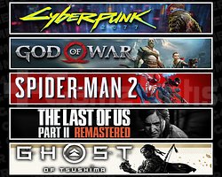 Cyberpunk + GOW + Spider 2 + TLOU2 + Tsushima