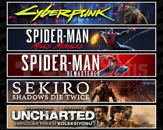 Cyberpunk + Miles + Spider 1 + Sekiro + Uncharted
