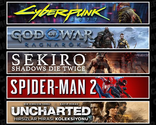 Cyberpunk + Ragnarök + Sekiro + Spider 2+Uncharted