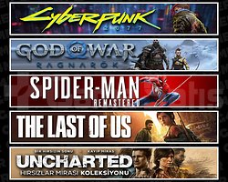 Cyberpunk + Ragnarök + Spider 1 + TLOU1 +Uncharted