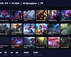 TR / 115 LVL + 24 SKİN + UNRANKED + 2021 ACC