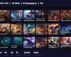 TR / 132 LVL + 38 SKİN + UNRANKED !!