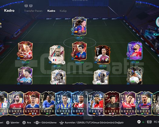 FC 26 PS HESABI 96 SALAH+97 PİNA+97 VİTİNHA