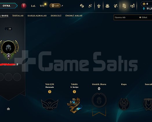 30 LVL EUW UNRANKED | 20K MAVİ ÖZ | 12x HEXTECH