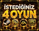 İstediğiniz 4 Oyun +Garanti