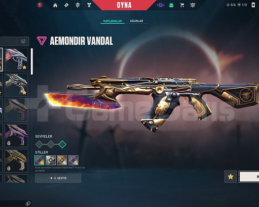 Valorant hesabı bol skinli