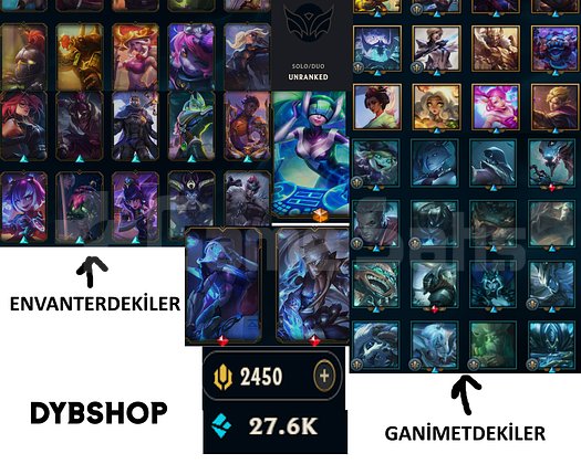 EUW 33 LVL UNRANKED FRESH MMR 2450RP 51 SKIN